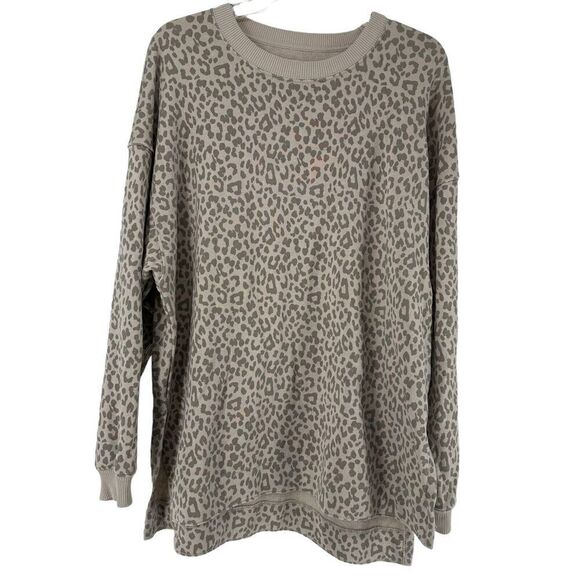 American Eagle Jegging Fit Pullover Sweatshirt Animal Print Size S Relaxed Fit - Picture 1 of 7